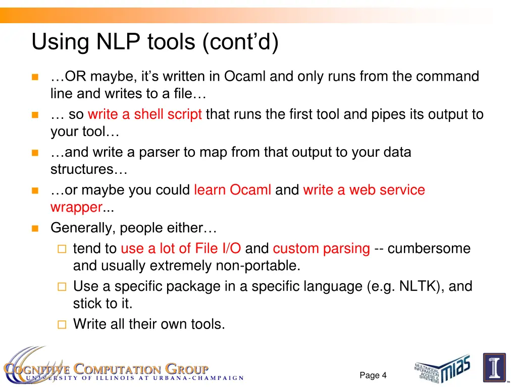 using nlp tools cont d