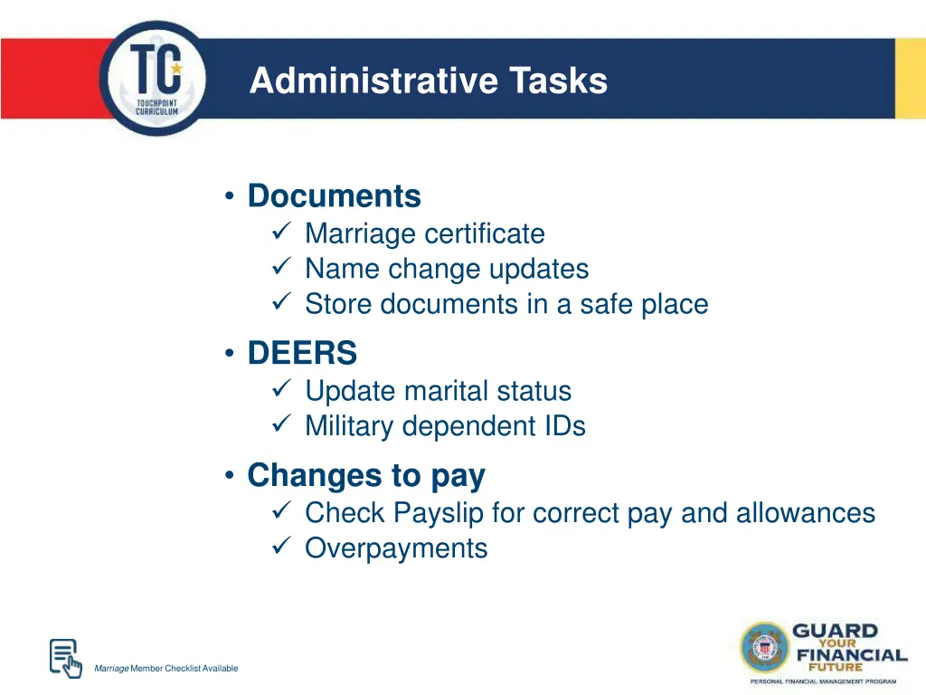 administrative tasks