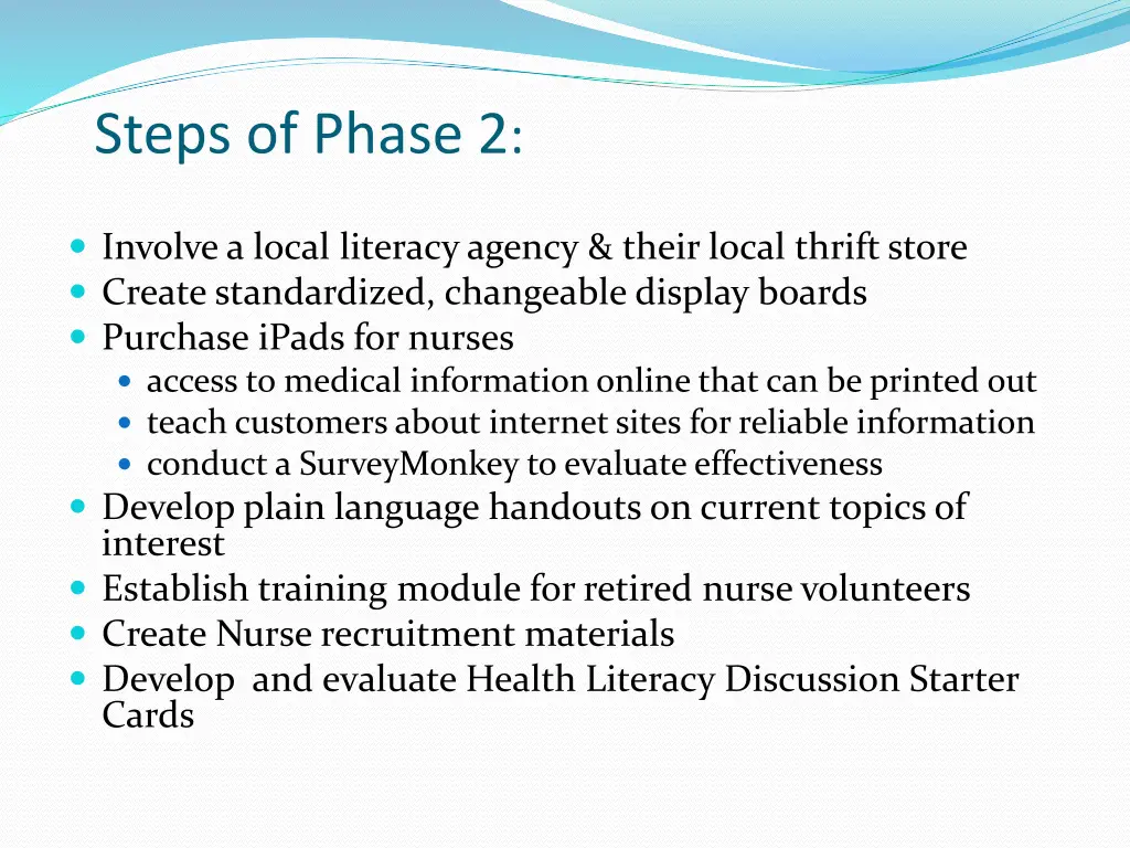 steps of phase 2