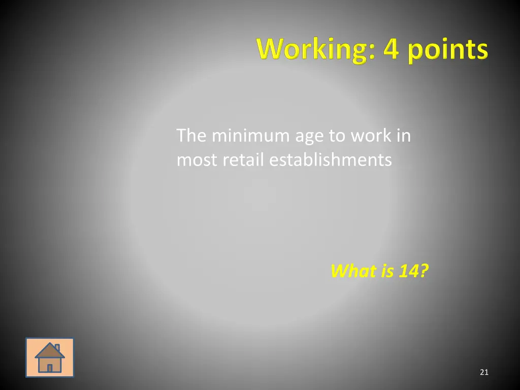 the minimum age to work in most retail