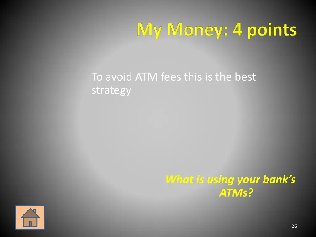 to avoid atm fees this is the best strategy