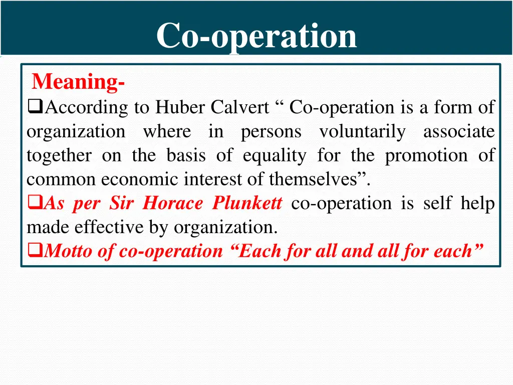 co operation