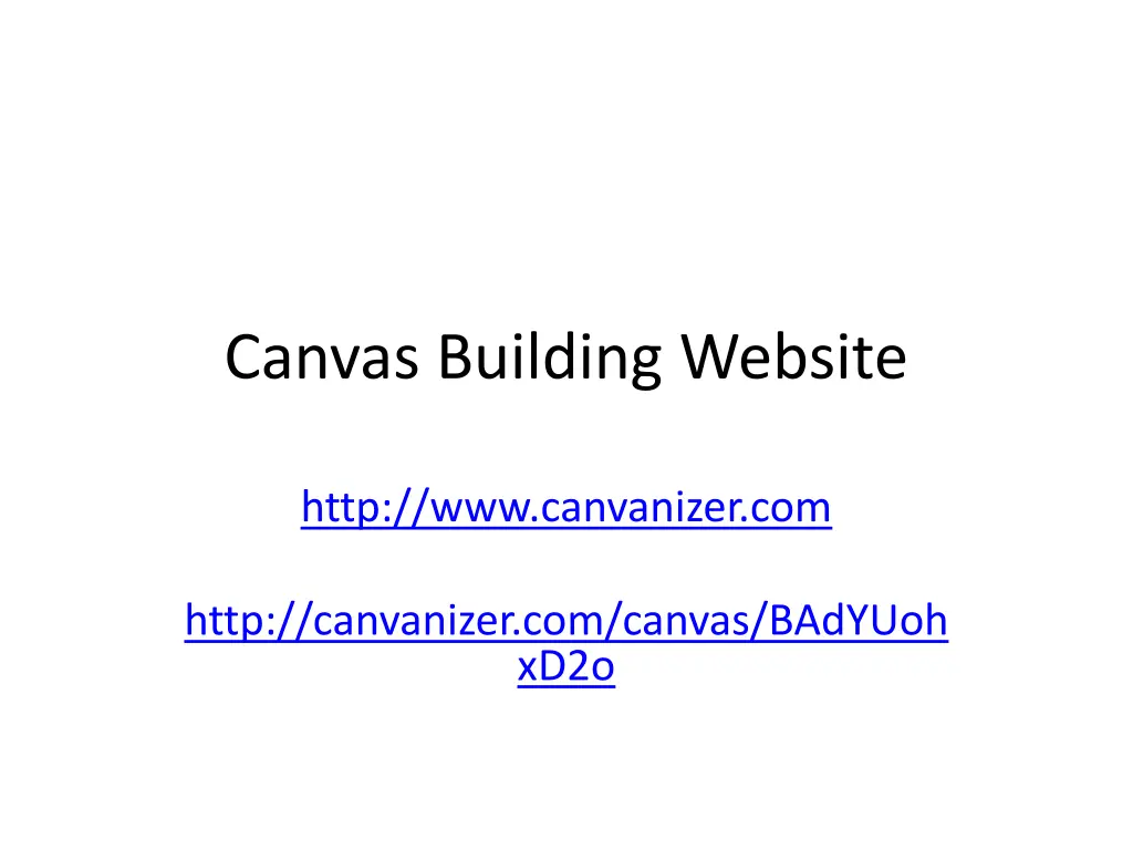 canvas building website