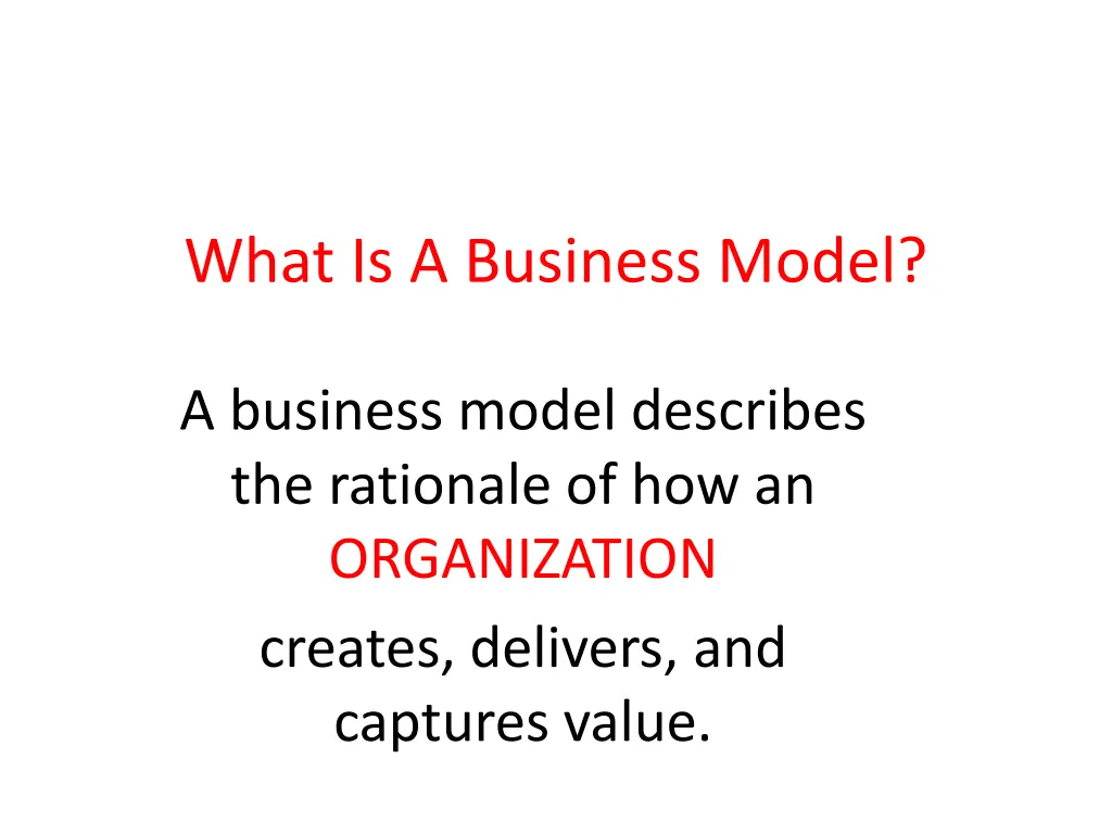 what is a business model