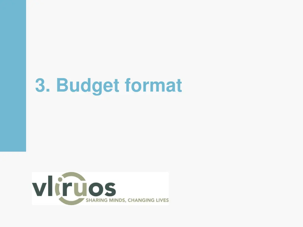 3 budget format