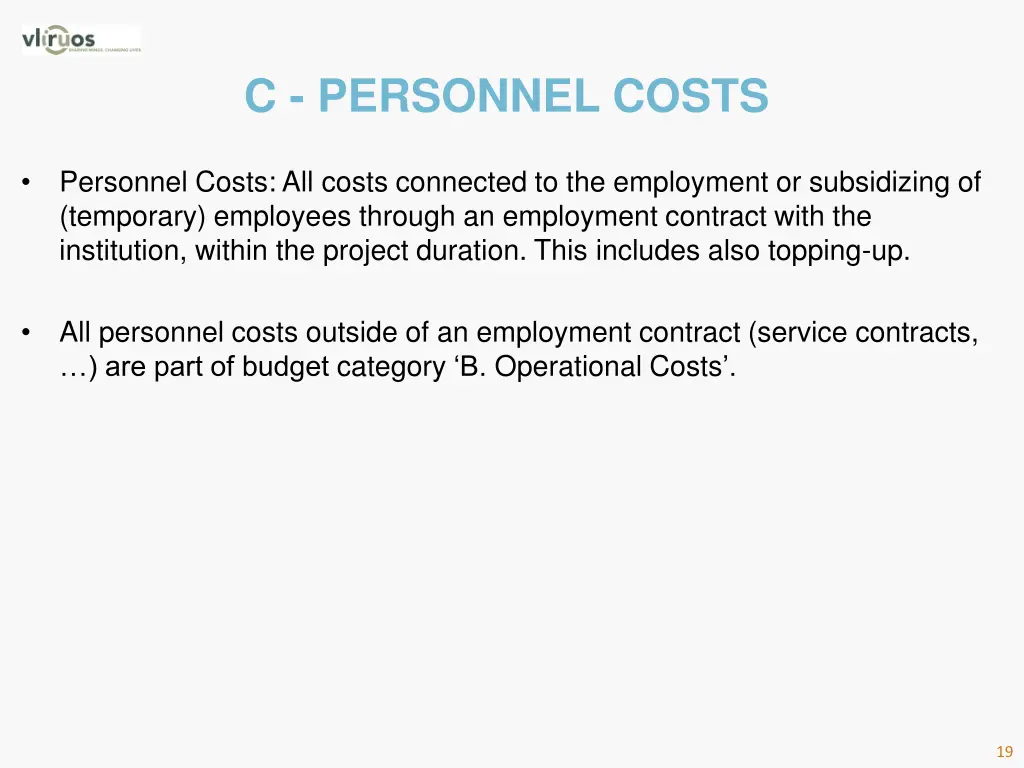 c personnel costs