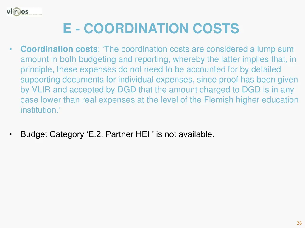 e coordination costs