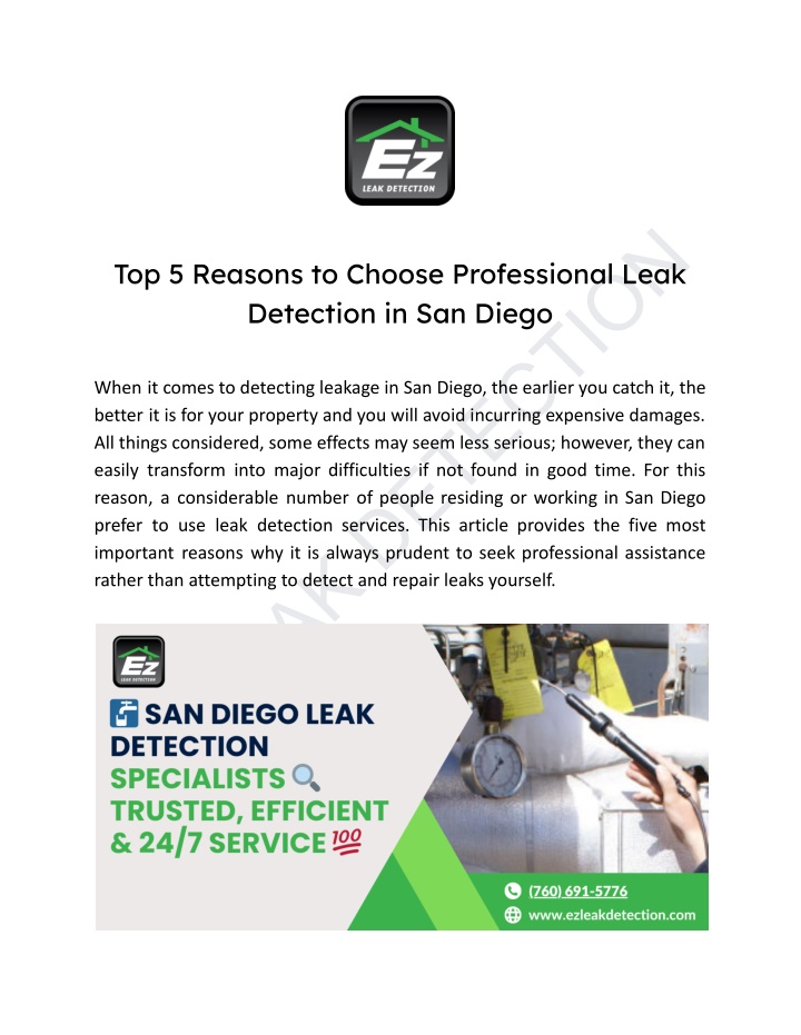 ez leak detection