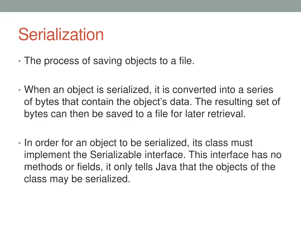 serialization