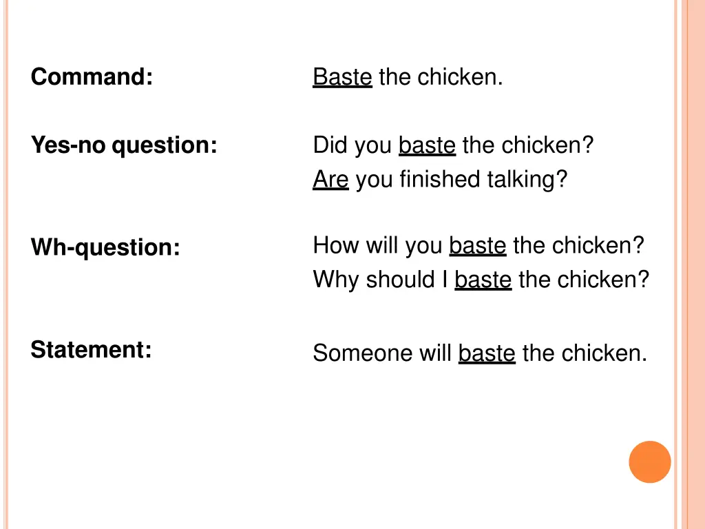 baste the chicken