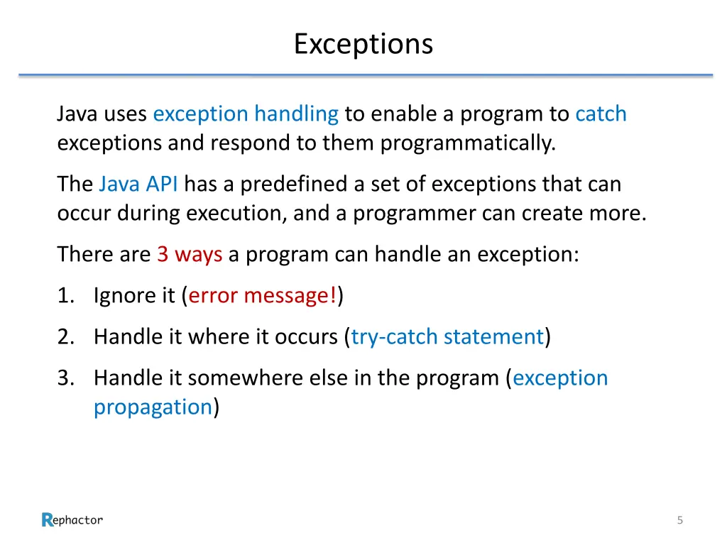 exceptions 2