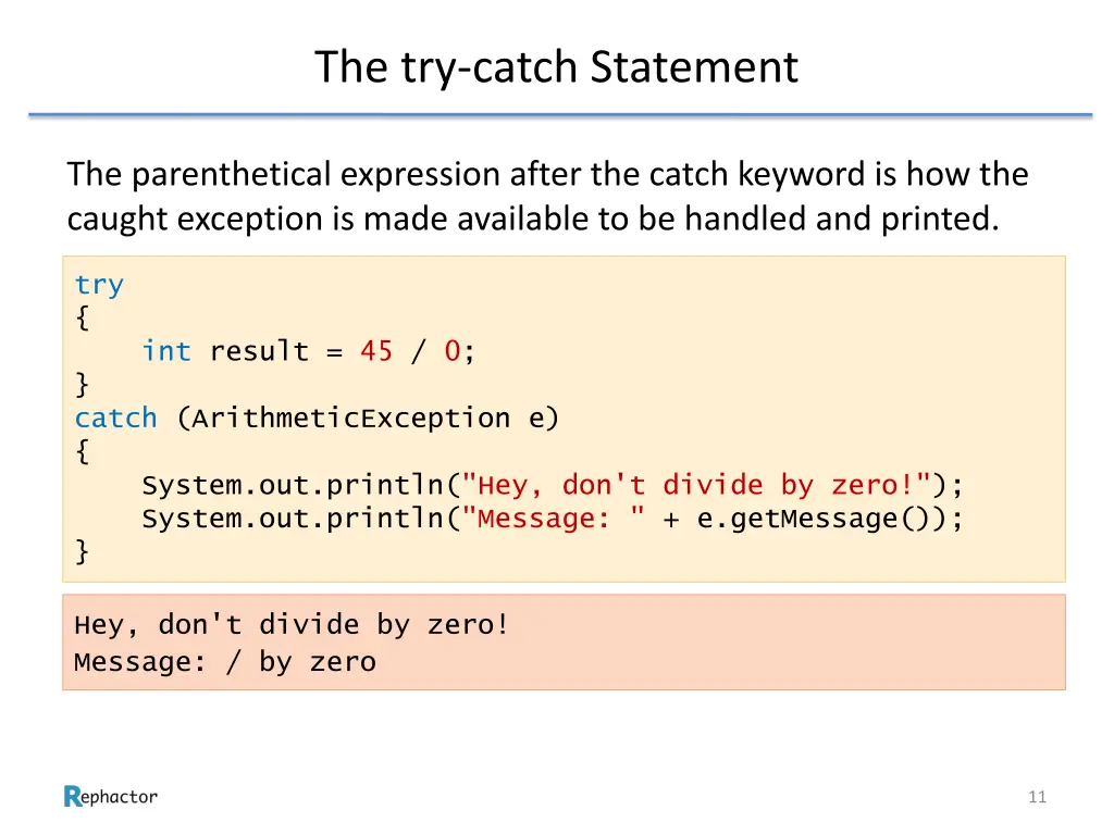 the try catch statement 3