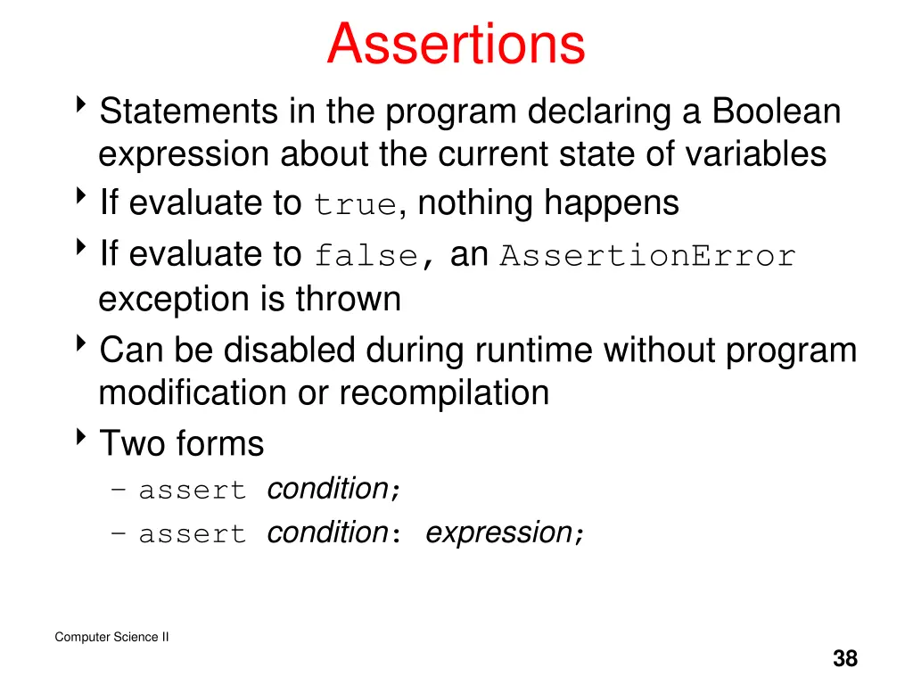 assertions