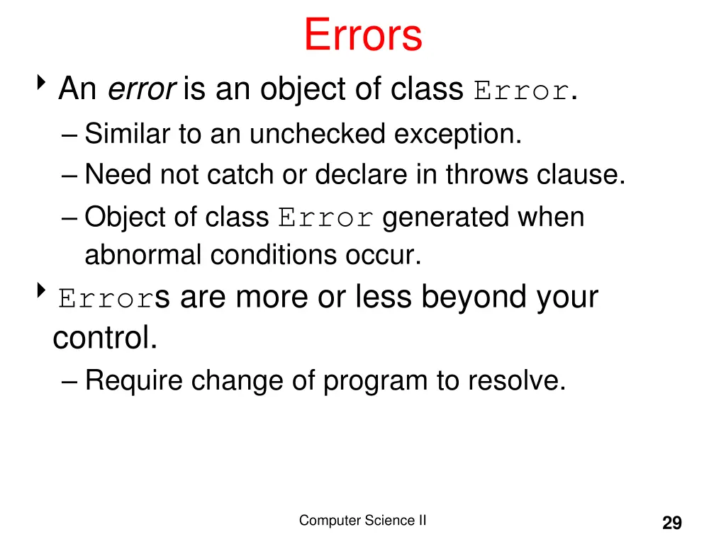 errors