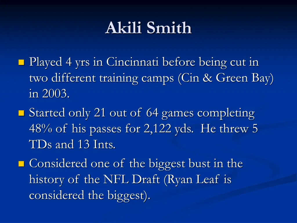 akili smith