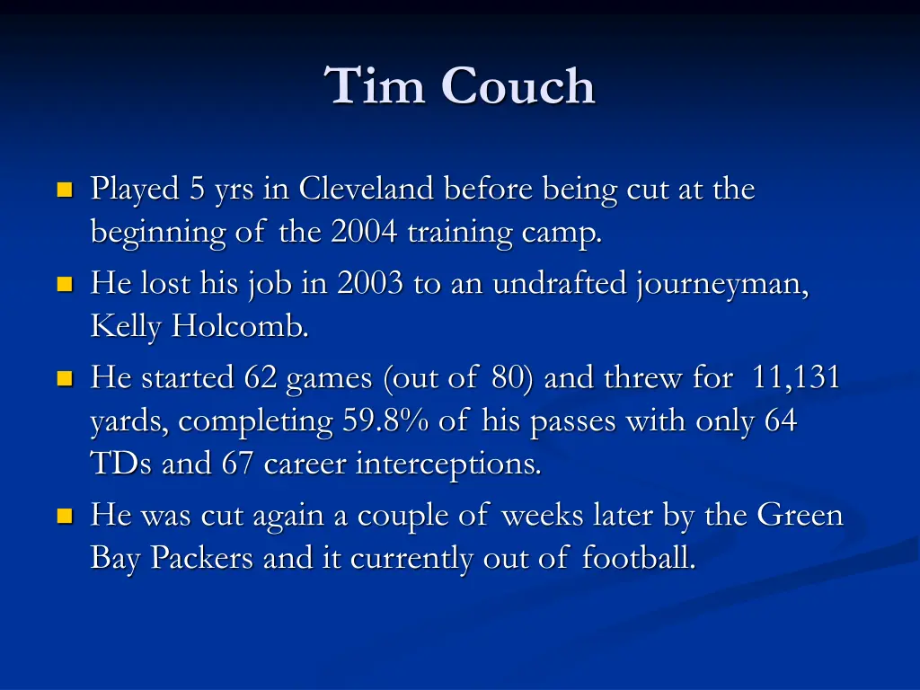 tim couch