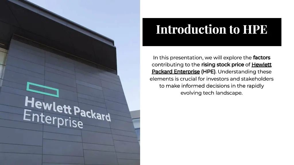 introduction to hpe introduction to hpe