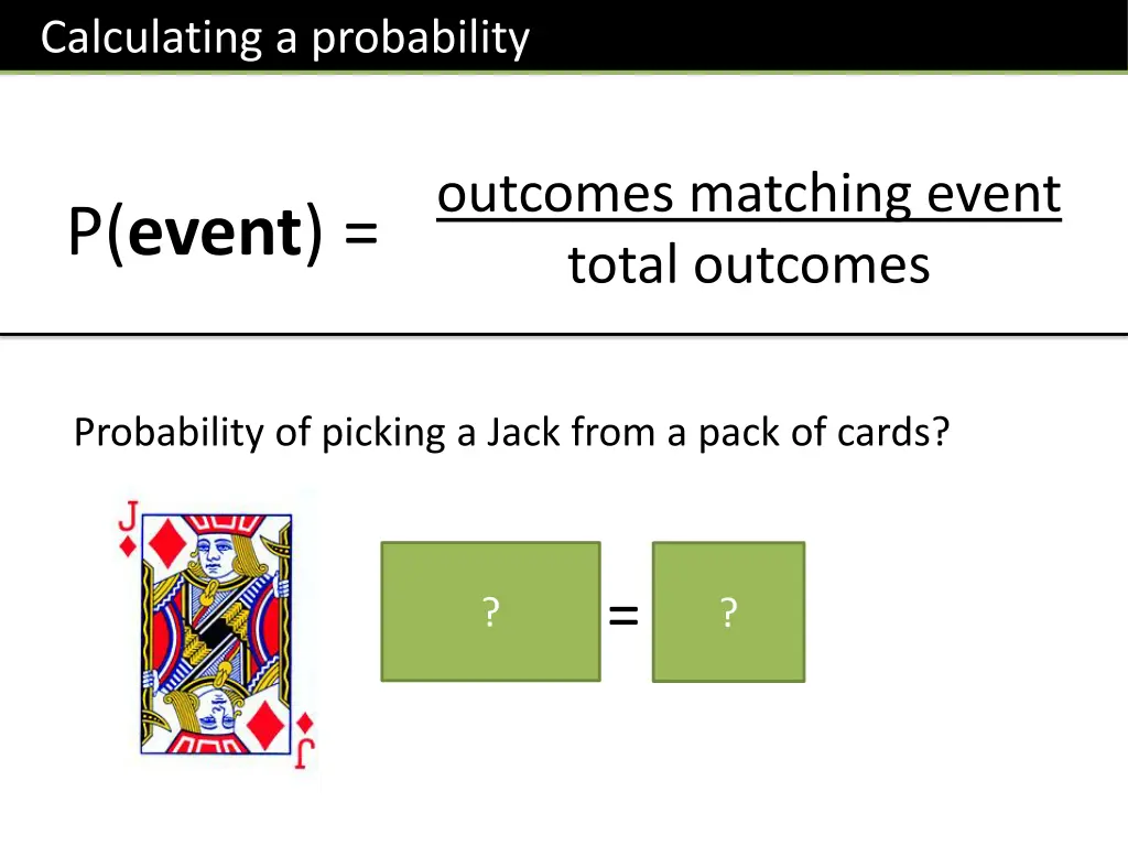 calculating a probability