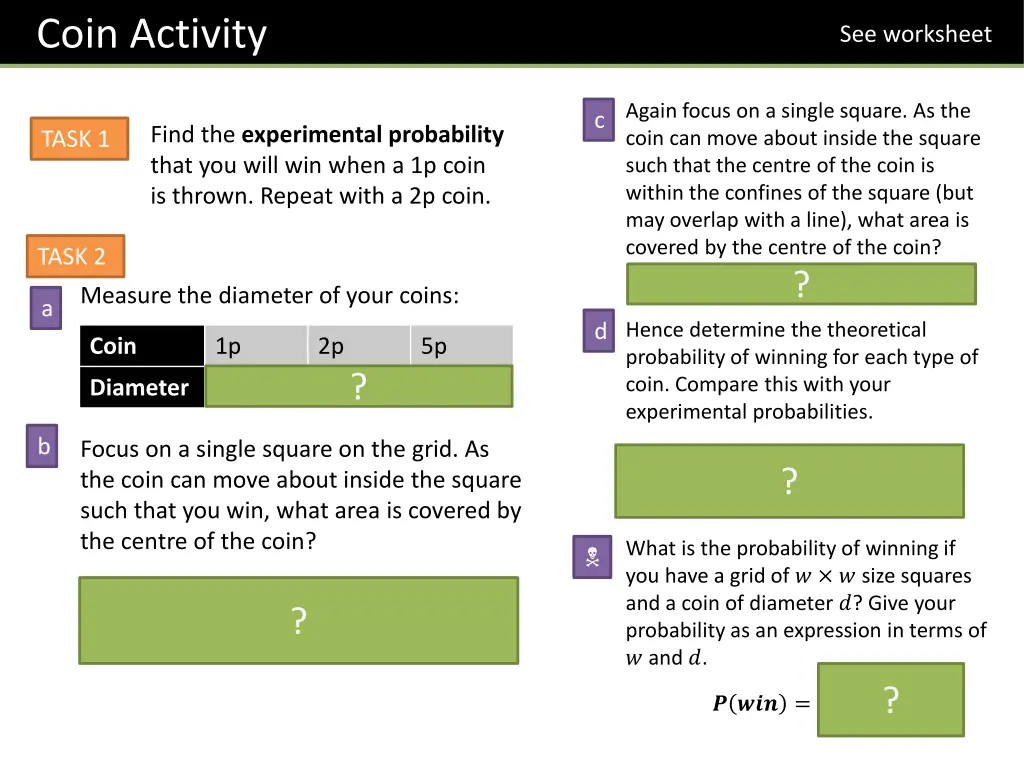 coin activity