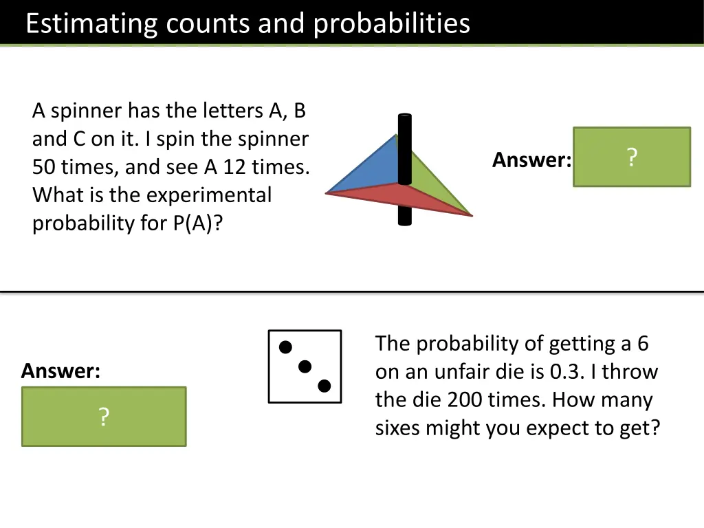 estimating counts and probabilities