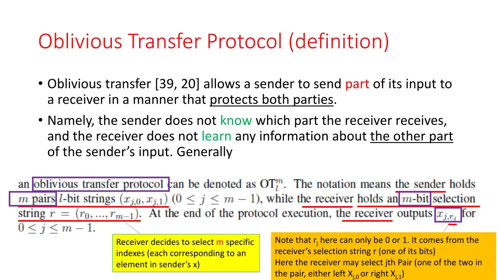 oblivious transfer protocol definition