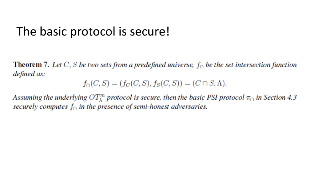 the basic protocol is secure