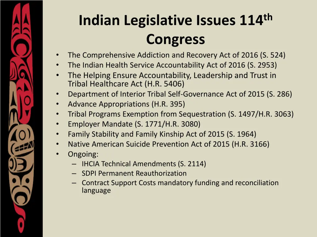 indian legislative issues 114 th congress