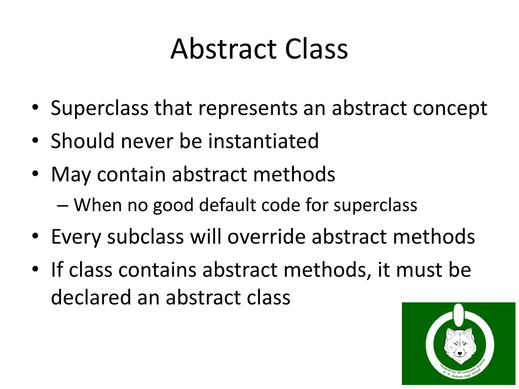 abstract class