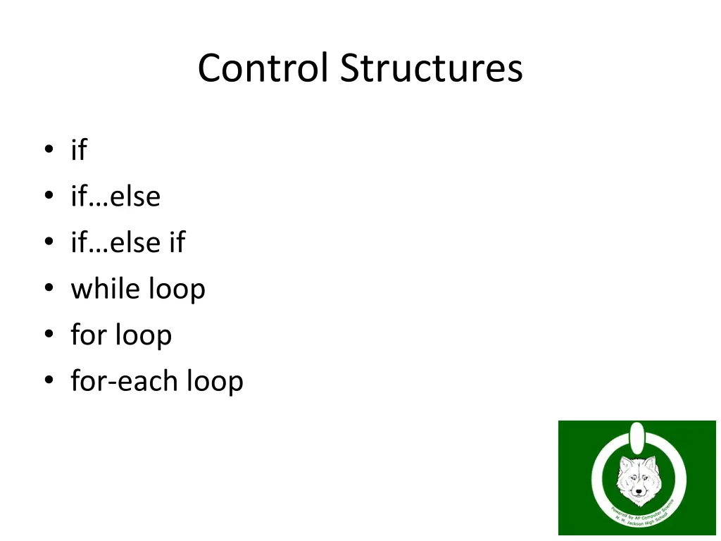 control structures