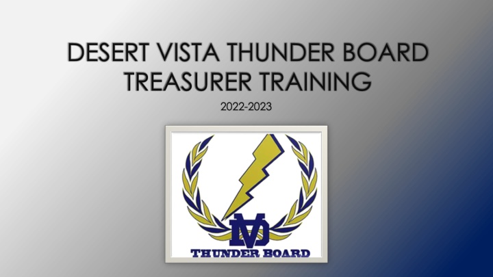 desert vista thunder board treasurer training