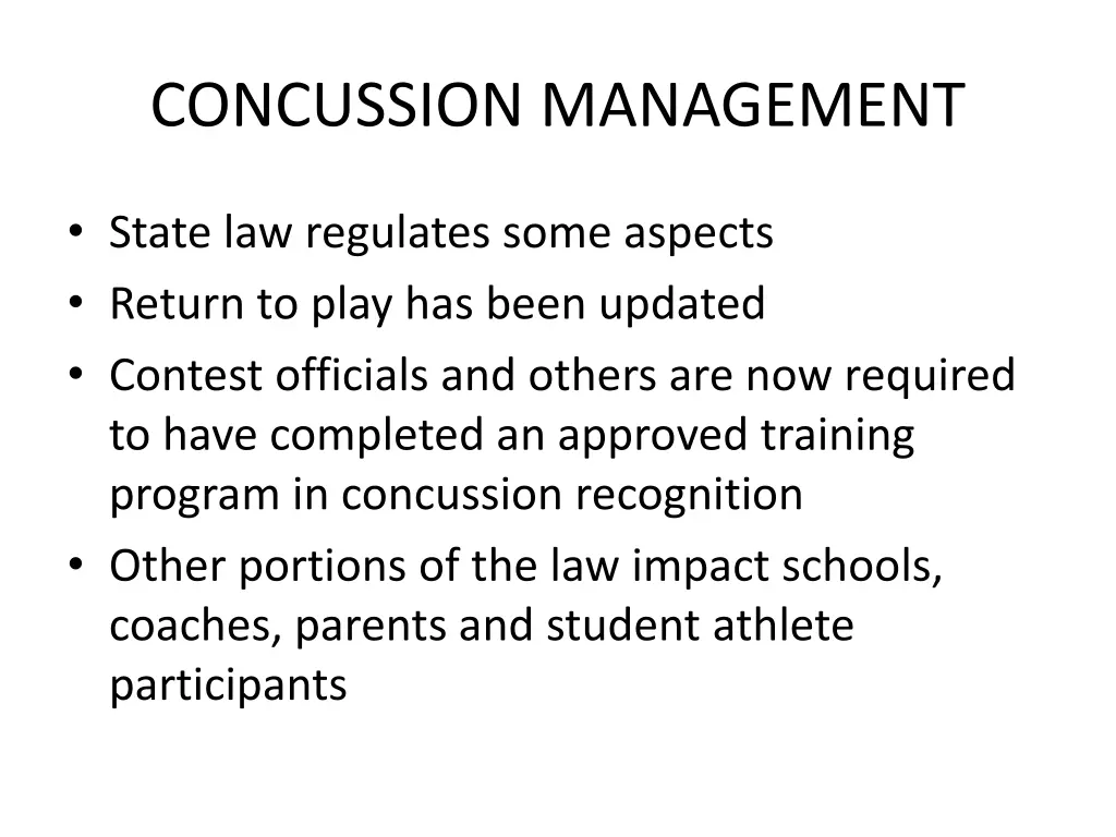 concussion management 1