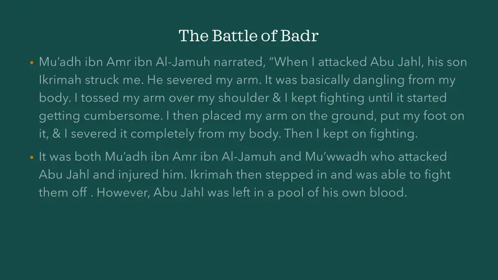 the battle of badr 10