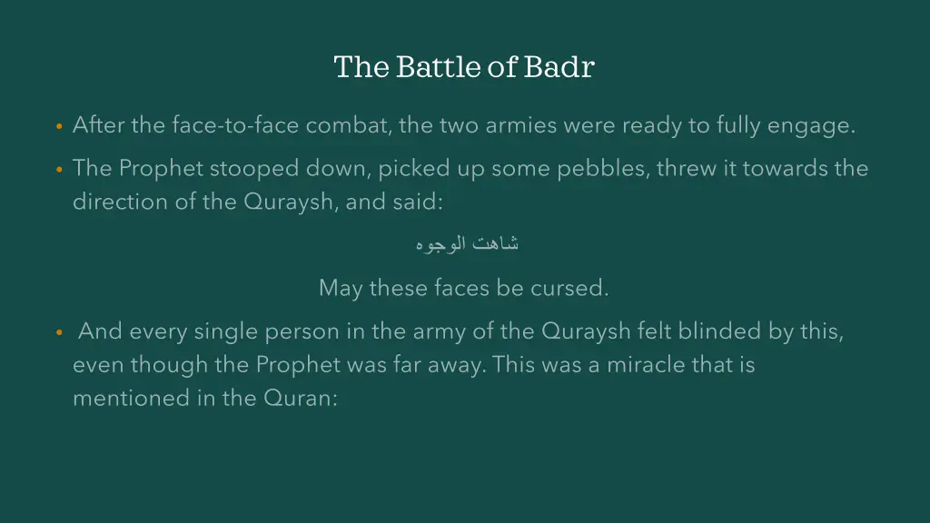 the battle of badr