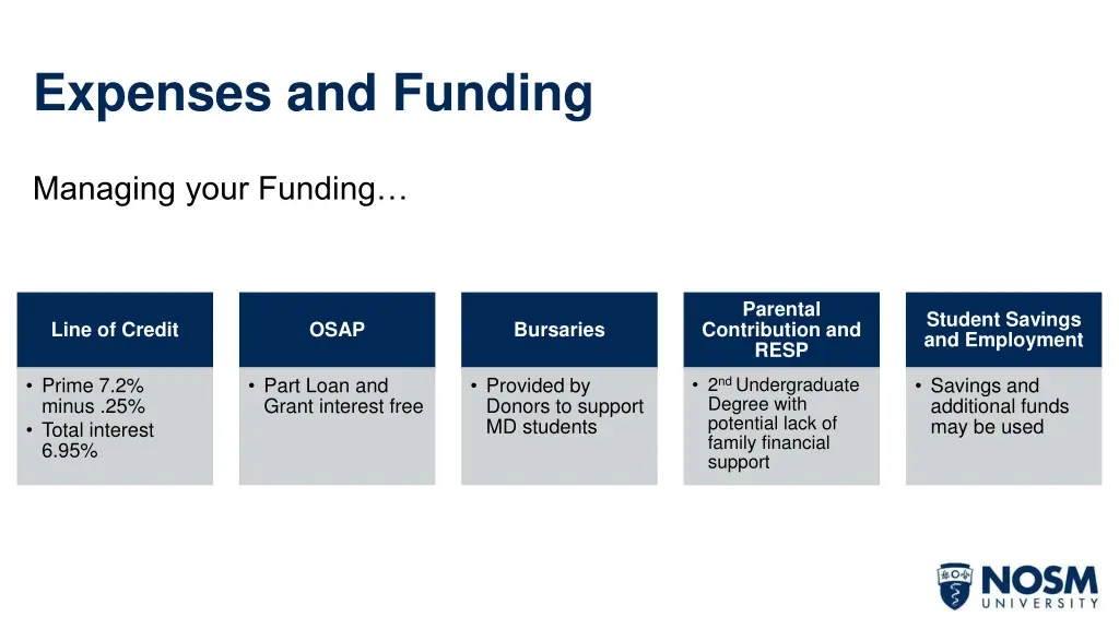 expenses and funding 1