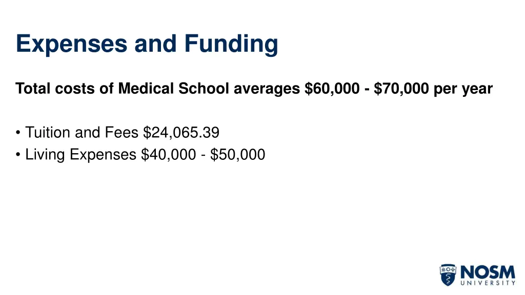 expenses and funding