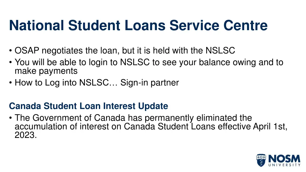 national student loans service centre