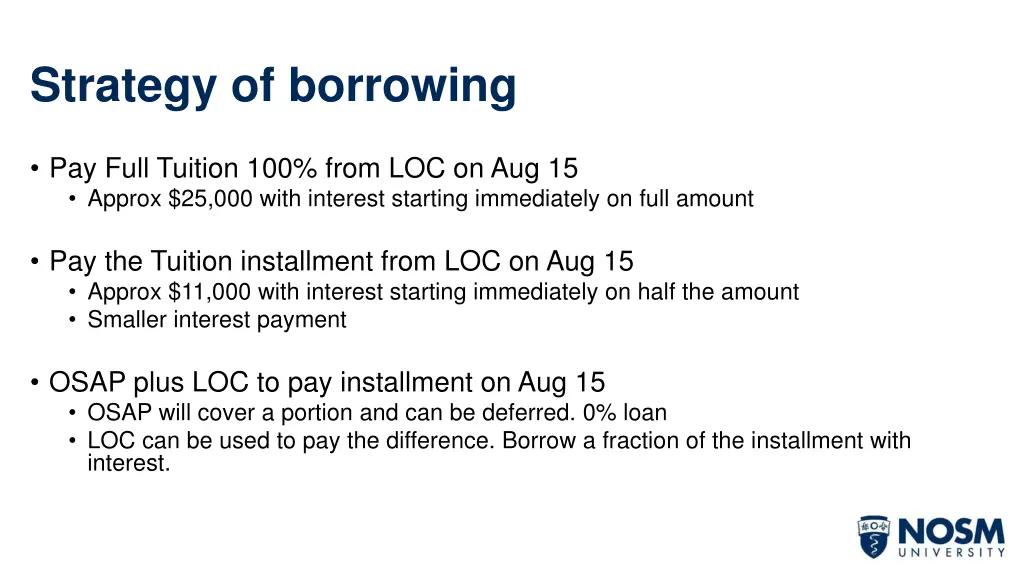 strategy of borrowing