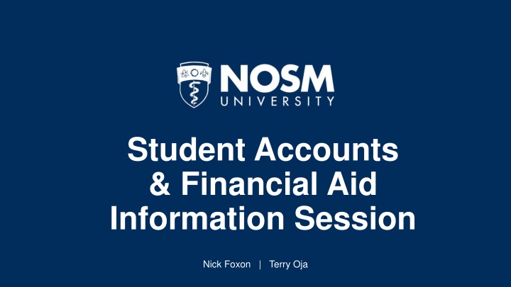 student accounts financial aid information session