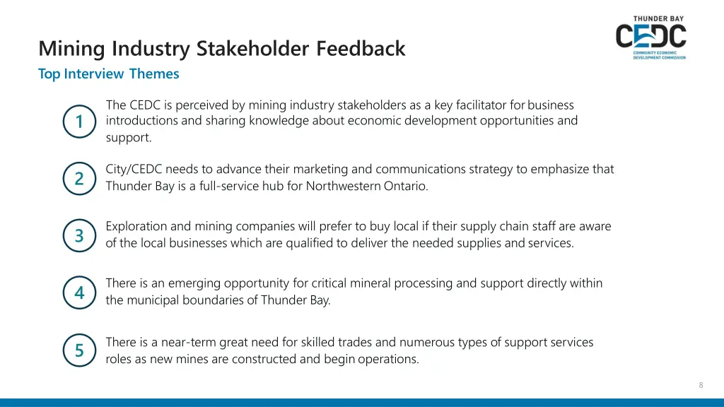 mining industry stakeholder feedback