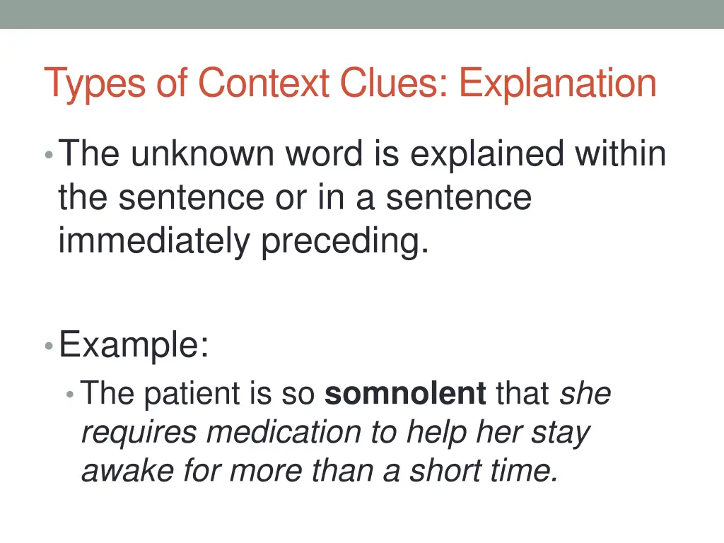 types of context clues explanation