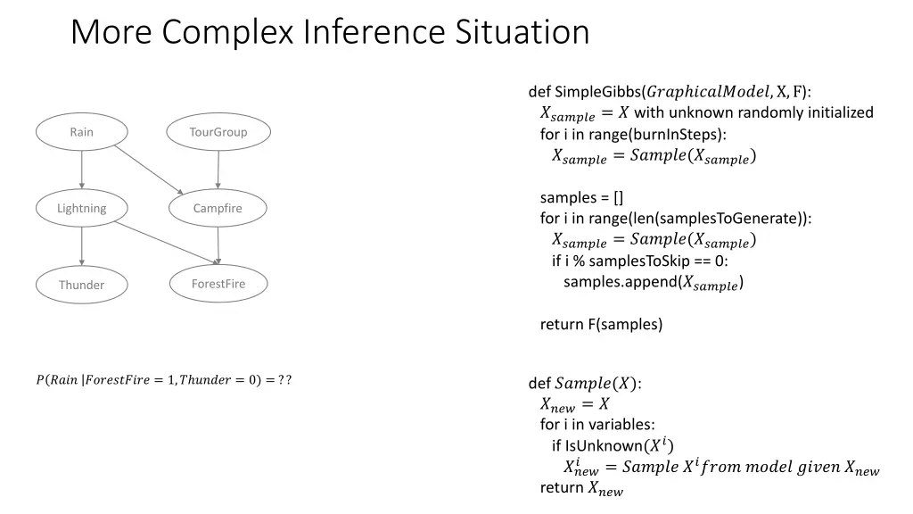 more complex inference situation