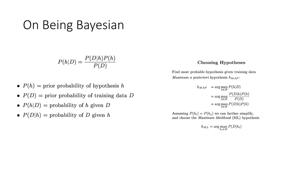 on being bayesian