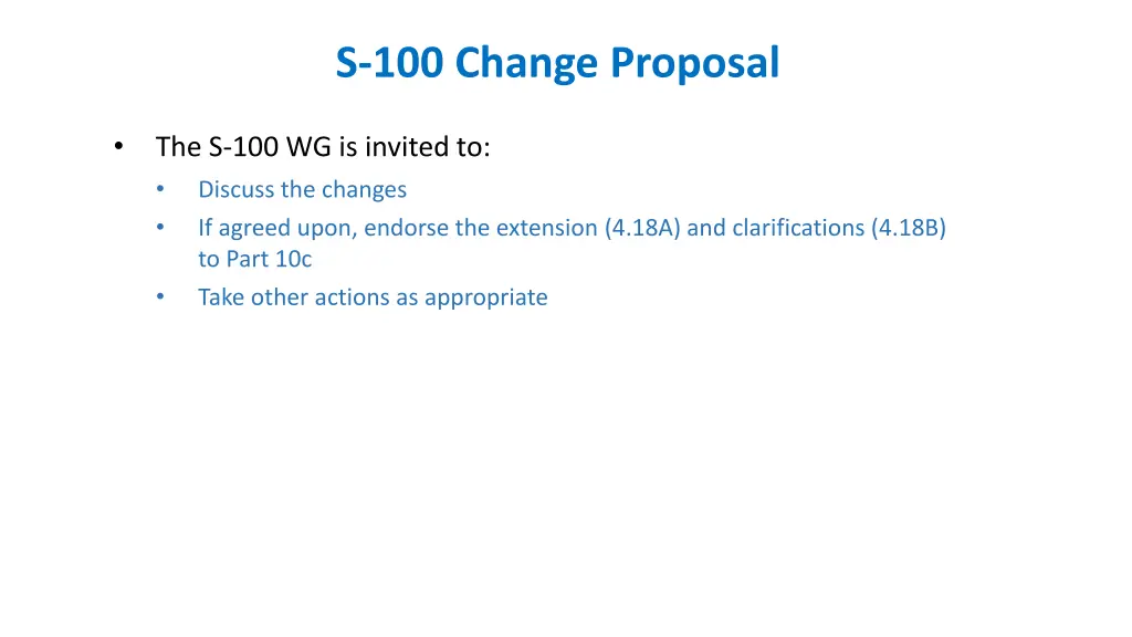 s 100 change proposal 1