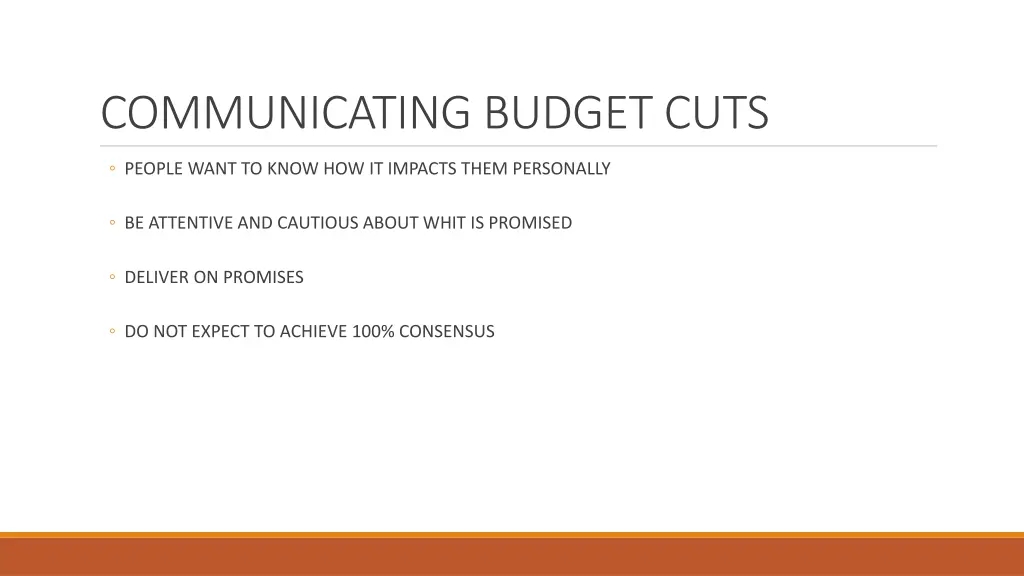 communicating budget cuts 1