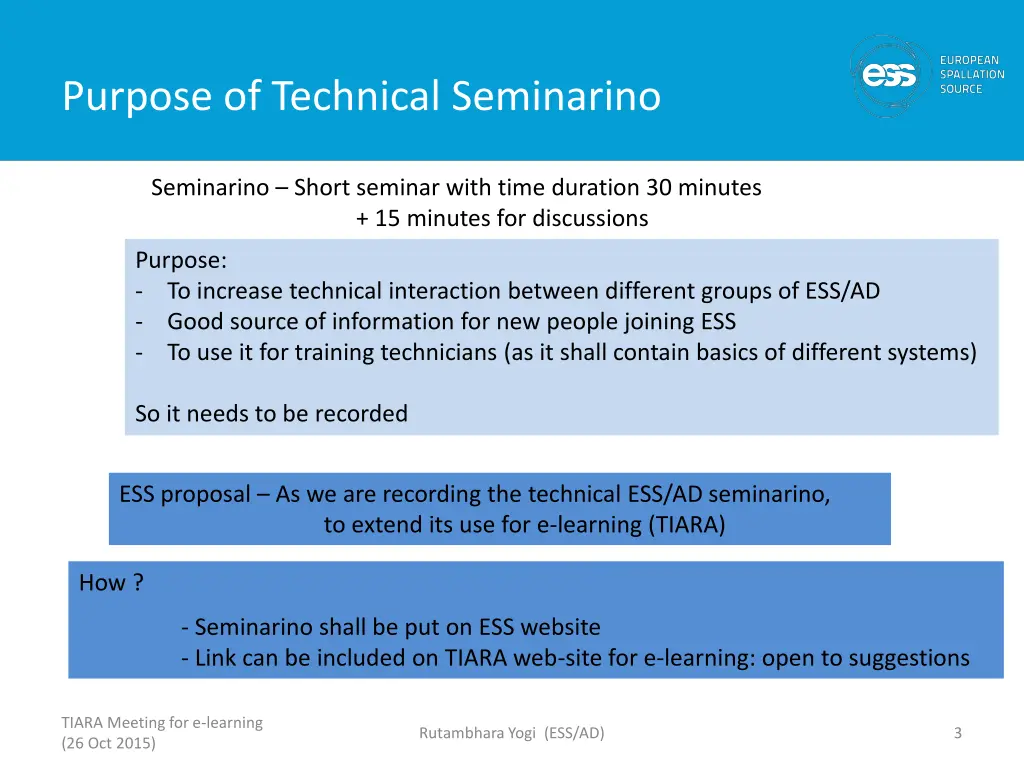 purpose of technical seminarino