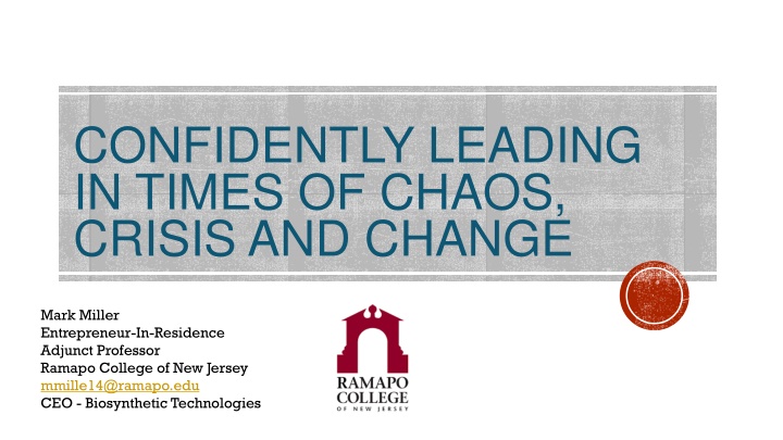 confidently leading in times of chaos crisis