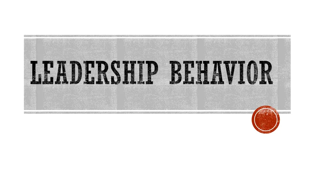 leadership behavior