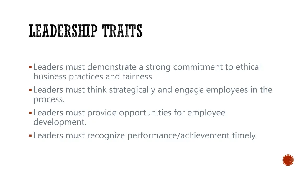 leadership traits