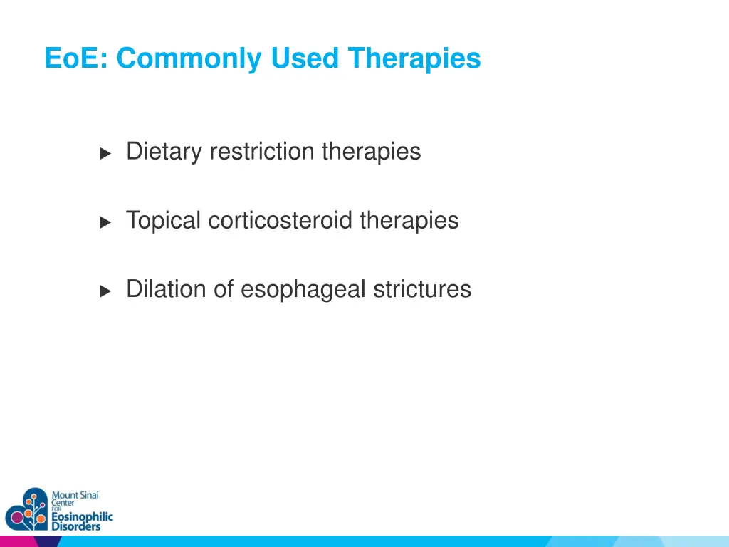 eoe commonly used therapies