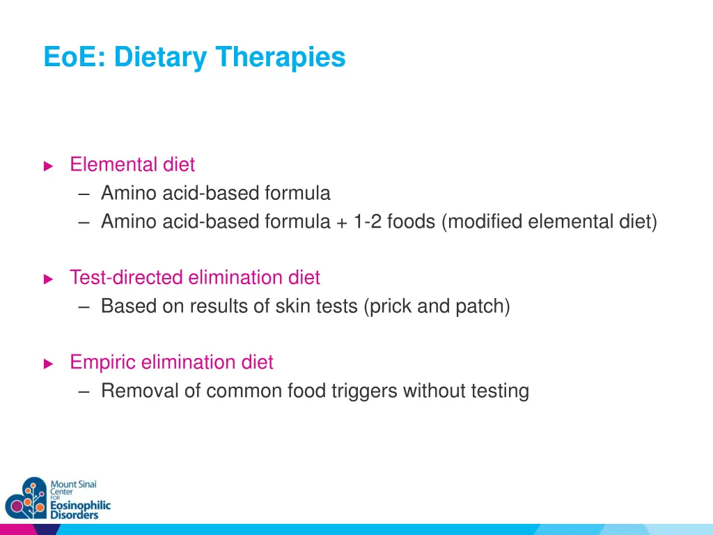 eoe dietary therapies